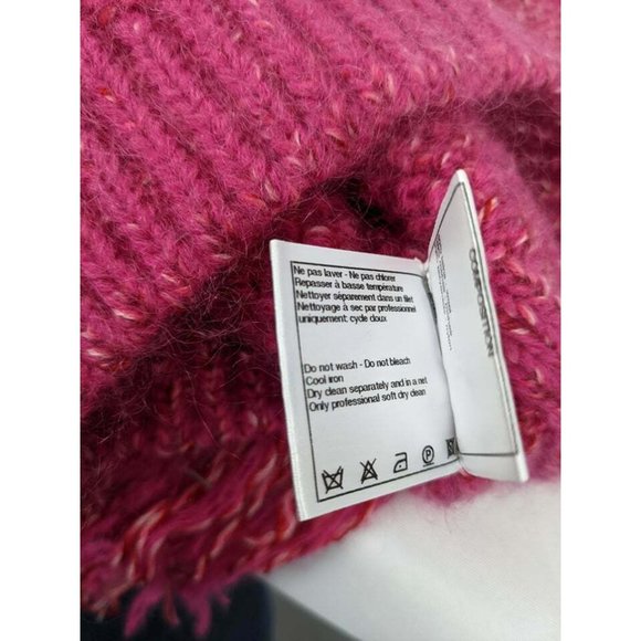Chanel Hot Pink Luxurious Wool Mohair Blend Knit Hat Scarf Set - Picture 8 of 10